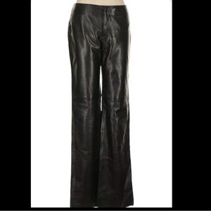 Banana Republic Black Leather Pants